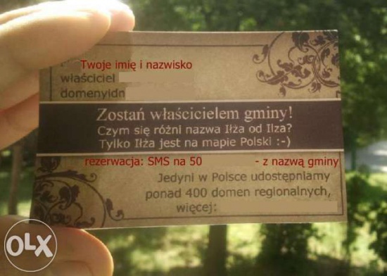 Kup gminę za 25 zł, wybierz z 400 domen wartych 10.000 zł/szt