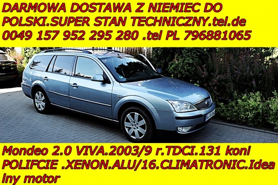 Mondeo mk3 TDCI VIVA2003/9r.131 koni.LIFT.Xenon.Climatronic.Alu/1