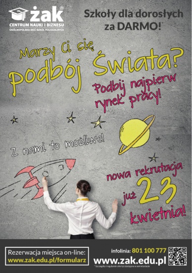 Rekrutacja letnia w Szkole "ŻAK" trwa!!! Zapisz sie juz dziś!!!!