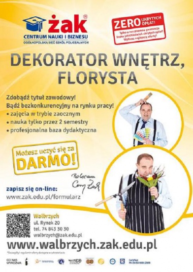 Zostań dyplomowanym Dekoratorem Wnętrz w 1 rok ze szkołą Żak !