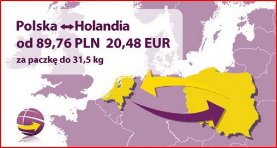 Paczki do Holandii - już od 89,76 zł za 31,5 kg!