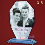 Ciekawy prezent statuetka szklana z fotografią