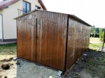 garaż 3x6 / dach dwuspadowy / blacha akryl