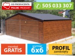 Garaż blaszany 6x6 drewnopodobny montaż gratis producent