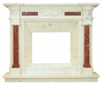 klasyczny marmurowy portal kominkowy