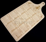 krajalnica z grawerowanym kalendarzem