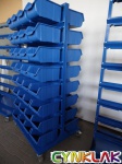 regał warsztatowy sklepowy + 32 duże ecoboxy 