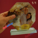 Statuetka szklana podziękowania od Młodej Pary