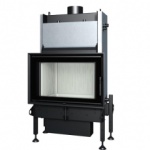 wkład grzewczy, kominkowy z płaszczem wodnym