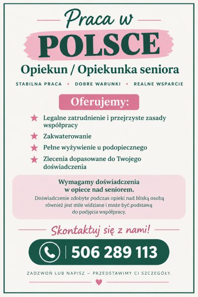 Opiekunka osoby starszej – znajdź odpowiednie zlecenie