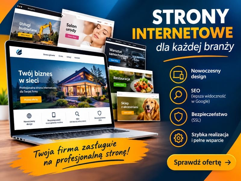 Strona internetowa dla cukierni - plus 140 zł na REKLAMĘ