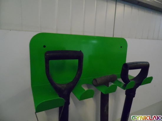 Wieszak stalowy na łopaty,grabie do ogrodu na działkę, do 9 el.