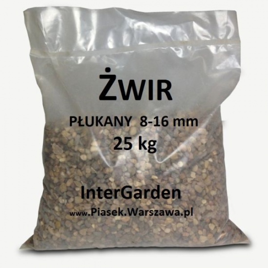 Żwir w workach 25 kg 2-8 2-16 8-16 16-31,5 31,5-63 mm